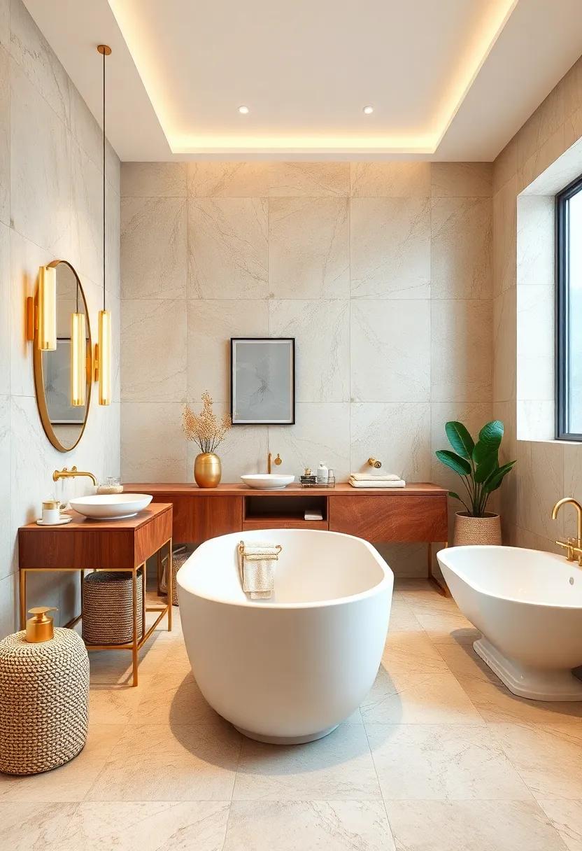 Gold⁢ and Brass Finishes: incorporate‌ metallic accents in fixtures⁣ and hardware, like gold or brass,⁢ to add a touch of glamour ​and⁣ sophistication