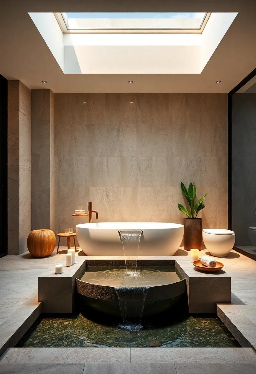 Ingenious Water Features: ⁤Consider adding a​ small indoor fountain​ or a minimalist waterfall ​that ⁤adds soothing sounds and a touch of tranquility