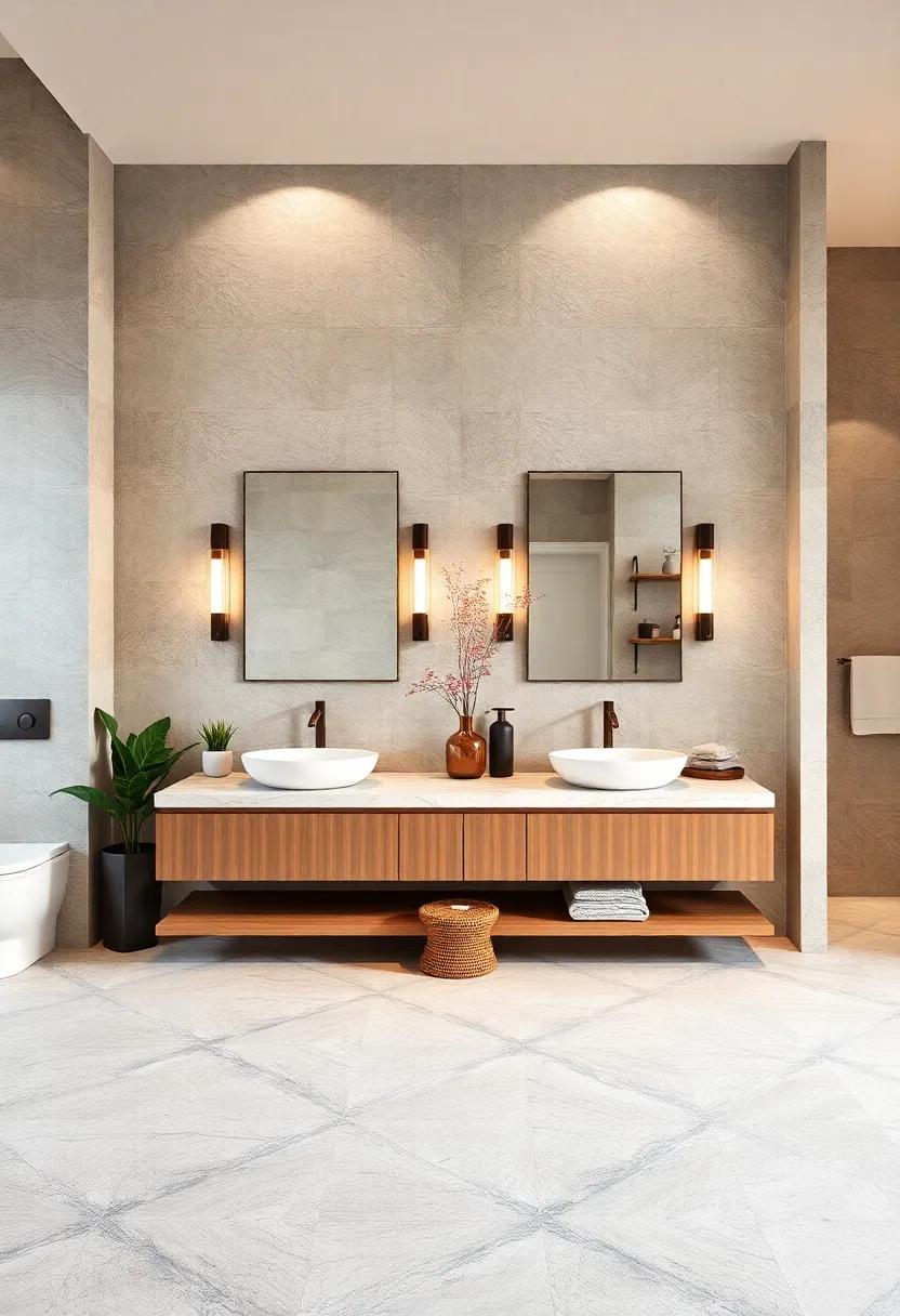 Sleek Double Vanities: ‌Upgrade to‍ a double vanity for ‌an elegant blend of functionality and style, perfect ‍for couples sharing ⁣a luxurious‍ space