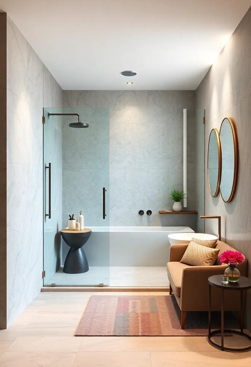 Walk-In Showers: Expand your shower space with a walk-in design,featuring⁢ seamless glass enclosures that exude elegance while maintaining ‍an open feel