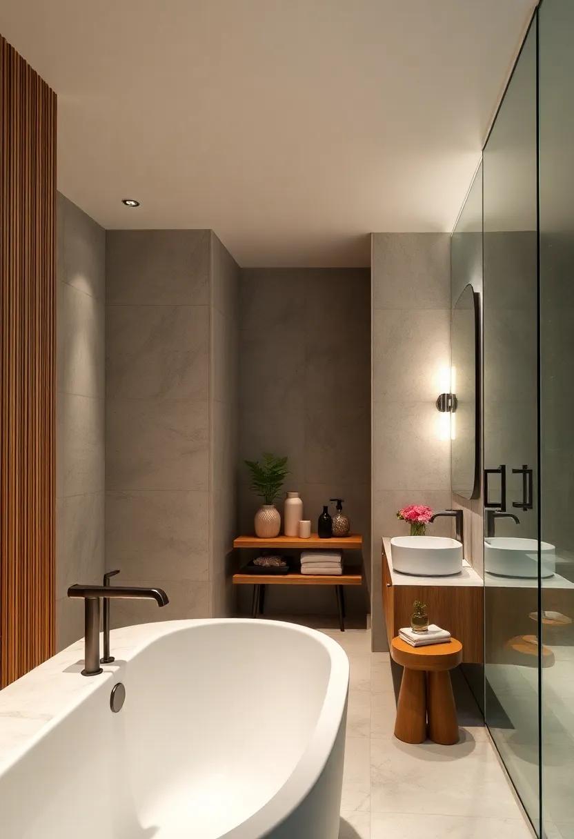 Bathroom Serenity: Incorporate recessed lighting above mirrors and ⁢in showers for spa-like tranquility‍ in a minimalist bathroom