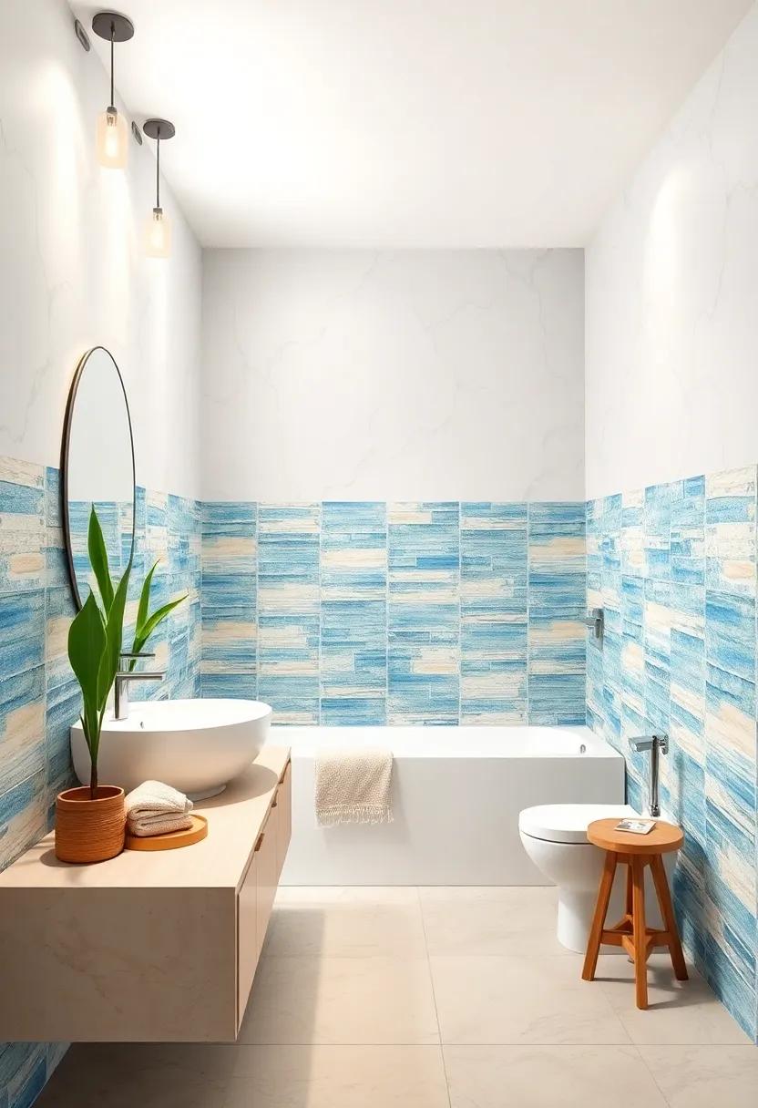 Select‍ beach-inspired tiles in varying shades of ​blue and sand⁣ to create a refreshing coastal ⁣escape
