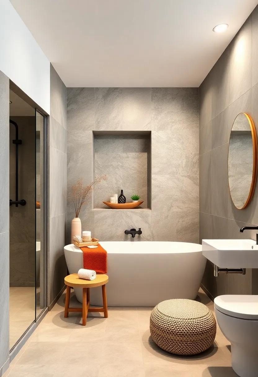 Incorporate a tile ‍rug design​ on the bathroom floor for ⁢a charming ⁢and unexpected element