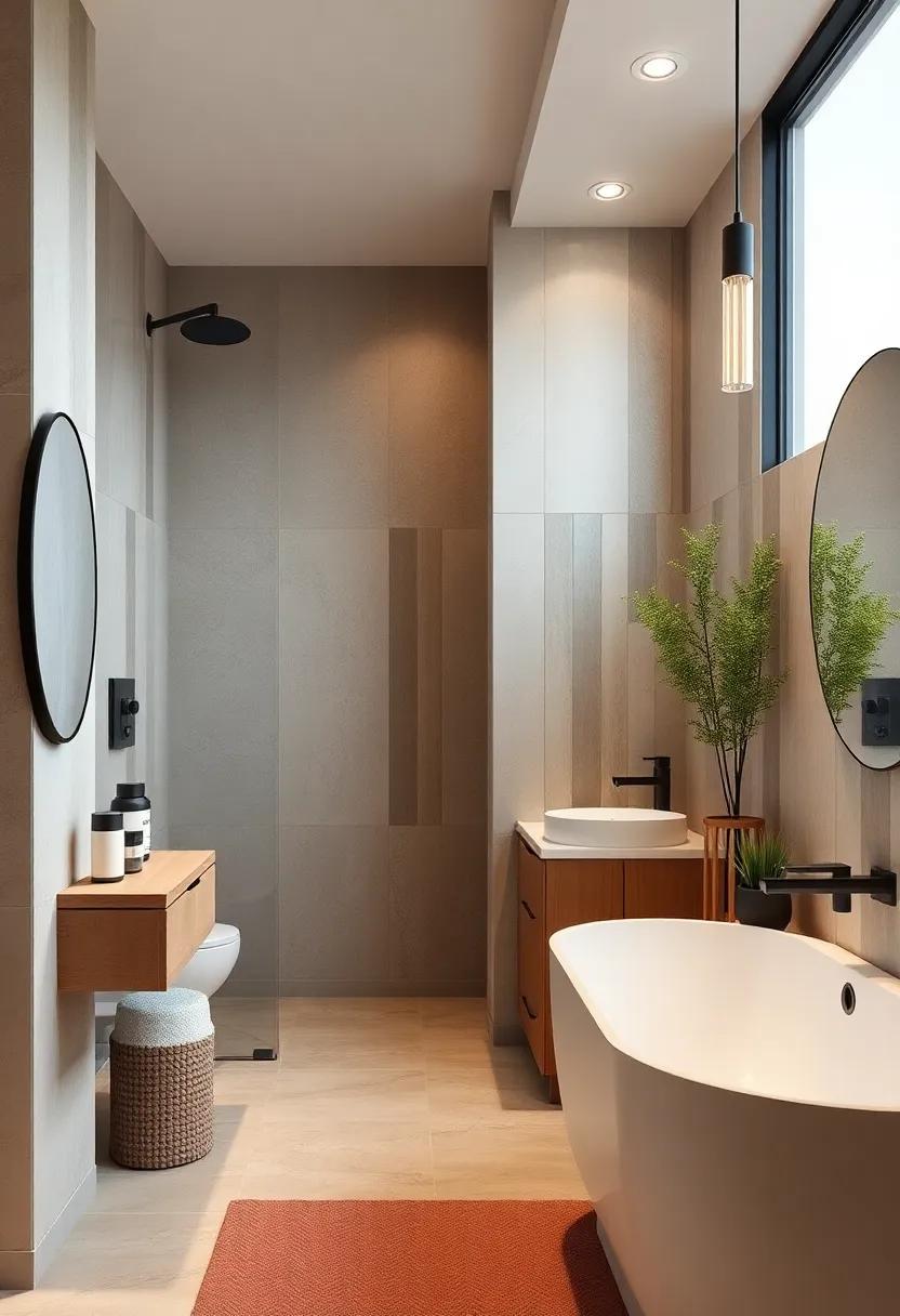 Use vertical⁣ tile ⁢placements to⁢ make your bathroom appear taller⁣ and more spacious