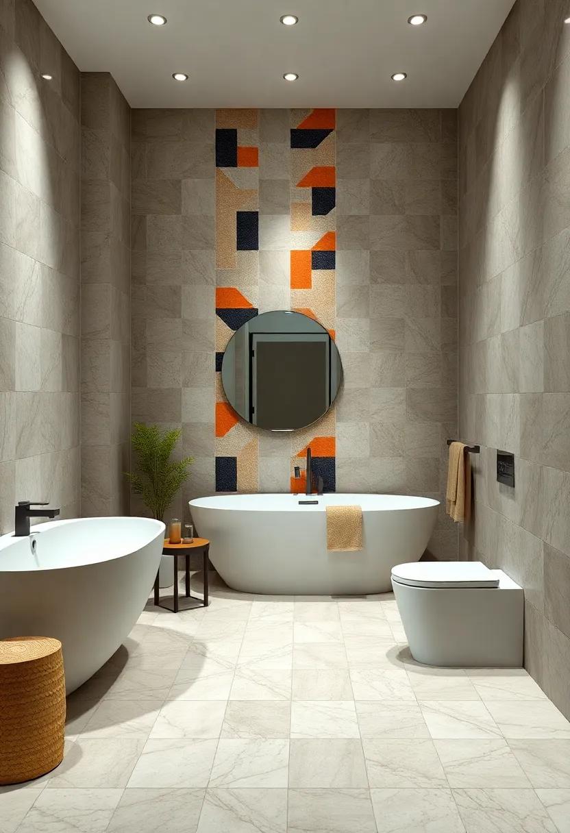 Incorporate ‍geometric tiles⁣ to add a ​contemporary flair ​and dynamic visuals to your decor
