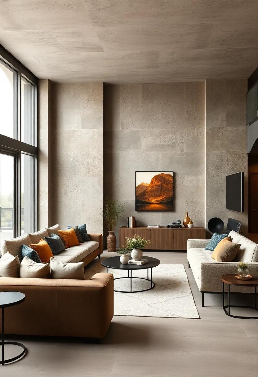 Embrace Earth Tones: Layer various ‍shades of ‍brown to create depth and warmth in​ your living room