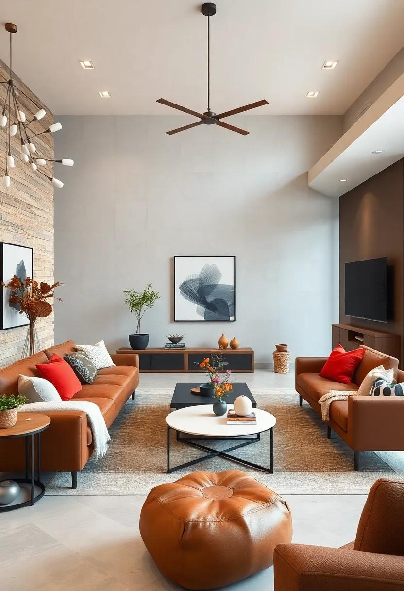 Mix Materials: Combine ⁤wood, leather, and textiles to add ‌rich textures that enhance the modern⁣ feel