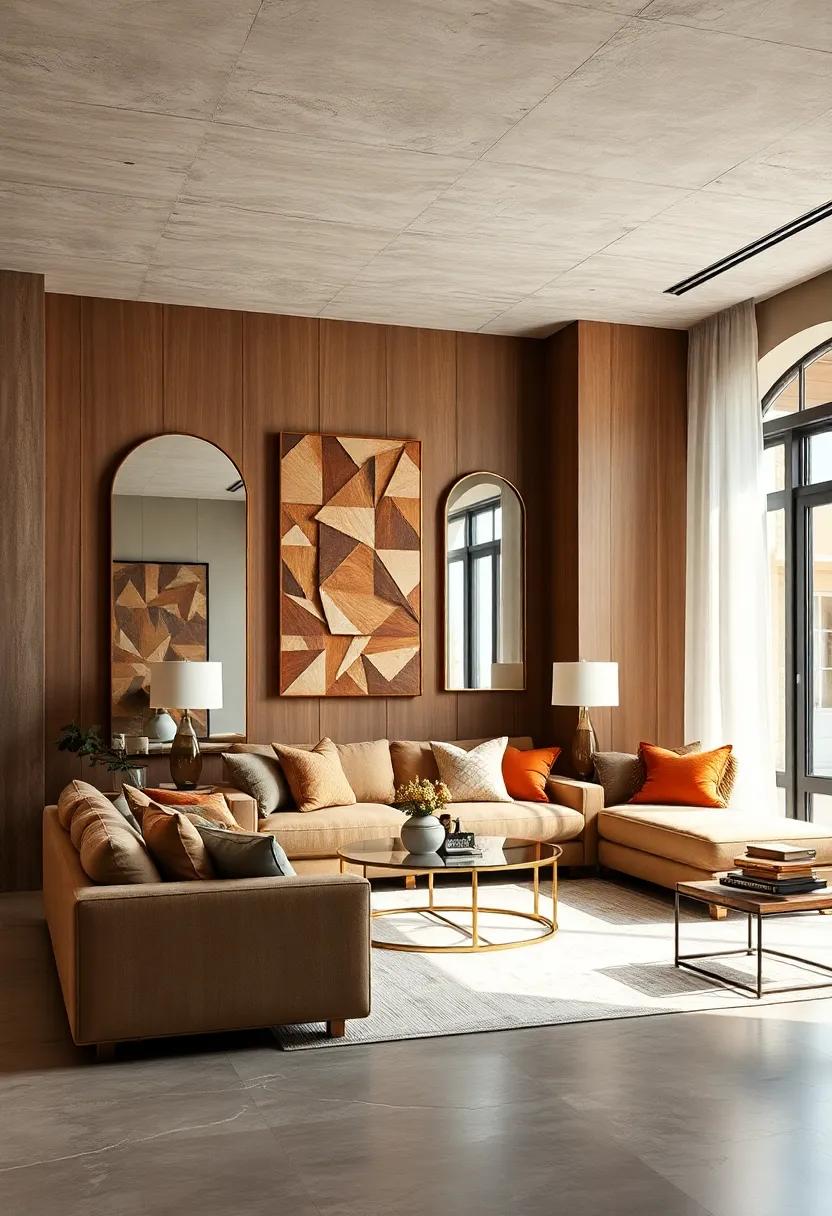 Wall Mirrors: Hang mirrors to reflect light ⁢and make the⁤ space feel ⁢larger and airier, enhancing the brown tones