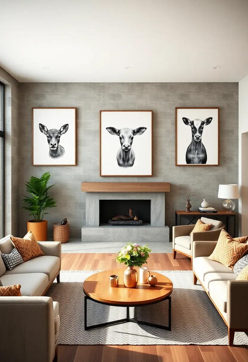 Farmhouse Chic: ‌Merging Modern Design with Classic Animal⁢ Art