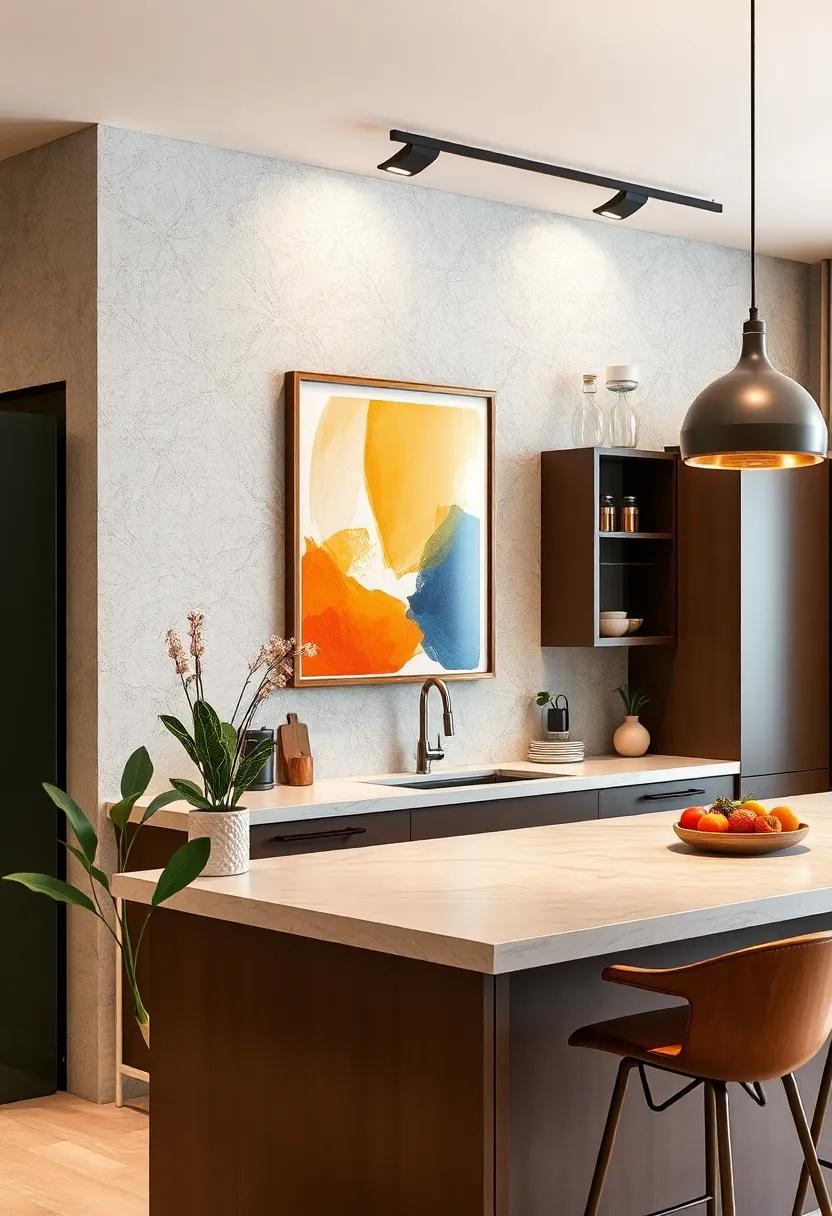 Bold Artwork: Hang a piece of bold artwork or a framed​ print on the wall to create a sophisticated backdrop that brings ‌personality to your kitchen