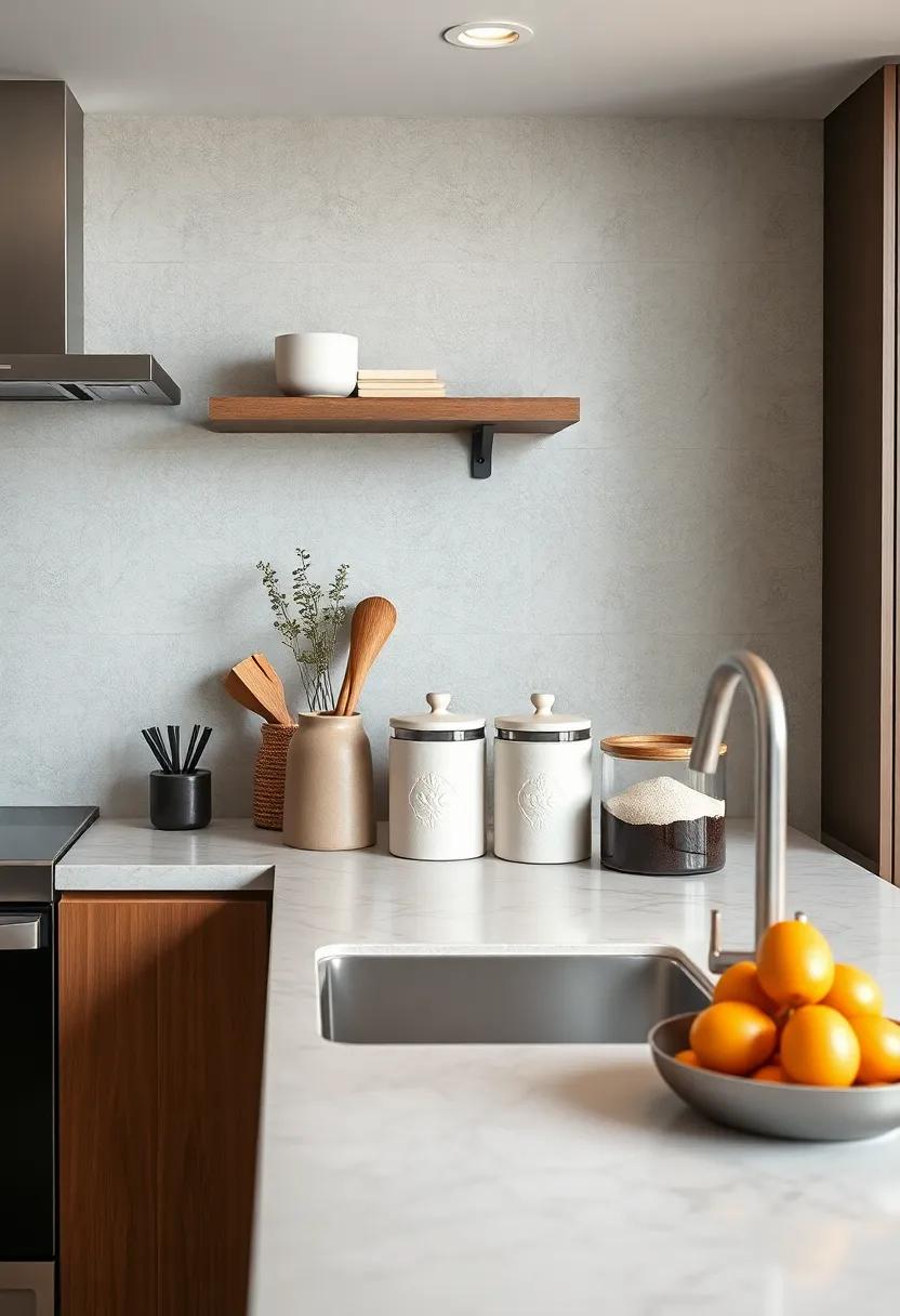 Chic Storage ​Canisters: Use coordinating storage canisters for‌ flour, sugar, and ‍coffee, blending decor with functionality ‌in a‍ way ⁢that⁢ keeps⁤ your counters organized