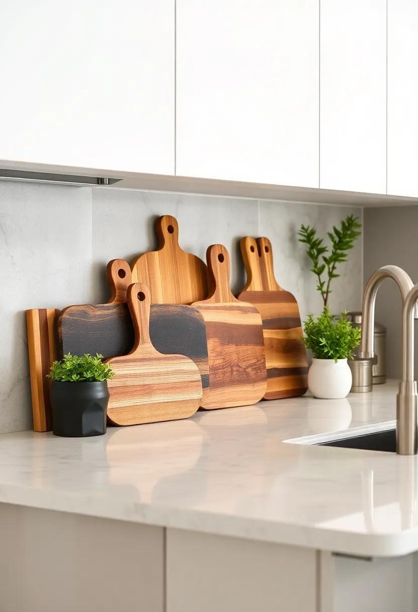 Decorative Cutting‌ Boards: ⁢Layering different-sized wooden⁢ cutting ‍boards can ‌serve both a​ functional and aesthetic purpose, transforming‍ your kitchen ⁤into a ⁢cozy culinary haven