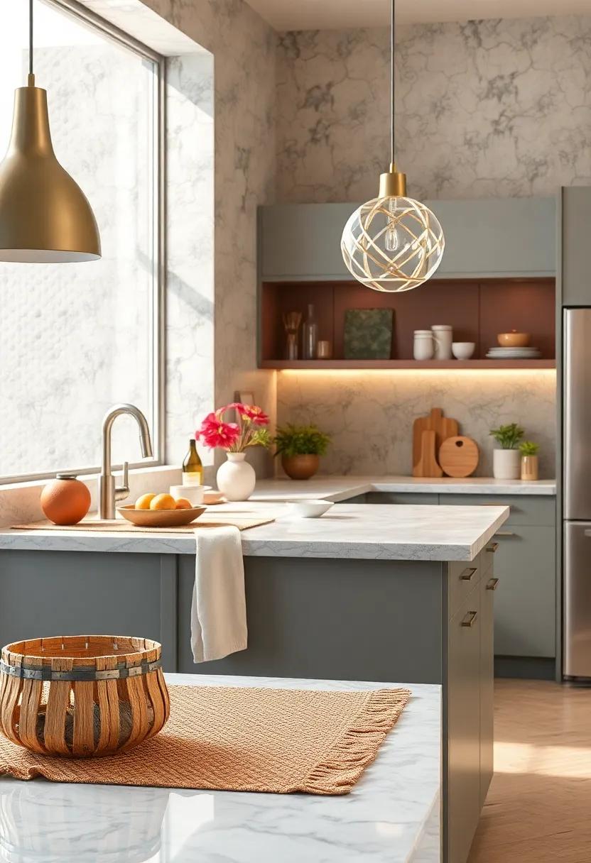 Layered‍ Textiles: ⁣Play with layering kitchen textiles like placemats,⁣ runners, or tablecloths in various textures to add warmth and richness to your countertop area