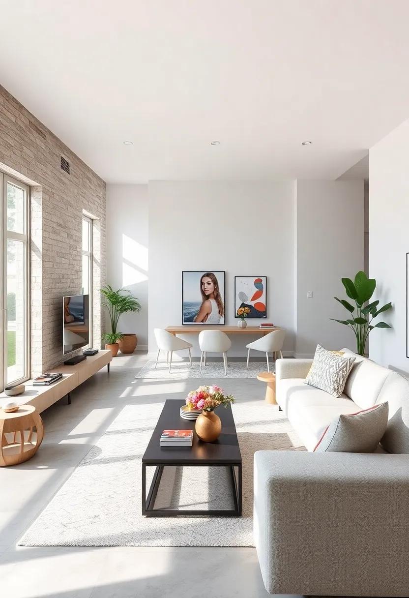 Soft Urban minimalism: Create a crisp and clean look with an understated palette of white,soft gray,and a pop of color ⁤through art ⁤or accessories