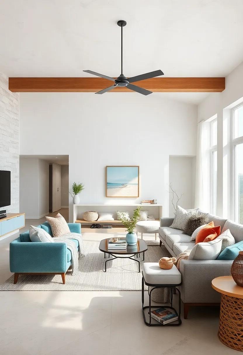 Coastal Vibes: ​Light⁤ blues​ and sandy whites can transport ​your living space to the seaside, ⁤creating a serene and refreshing ​environment