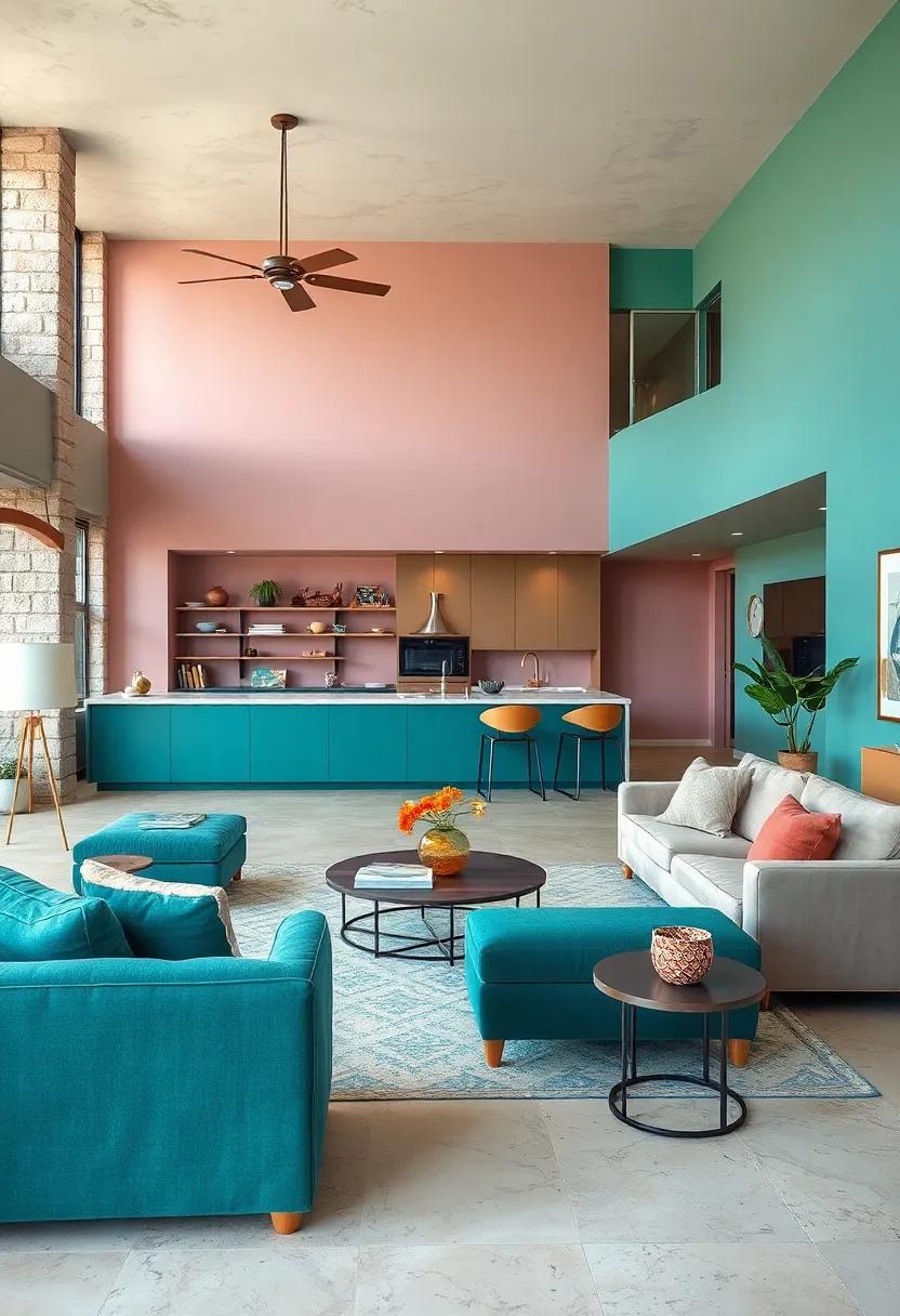 Vintage Vibes: Mix ‍vintage-inspired colors like dusty rose and muted ⁢teal for a nostalgic yet modern take on open living
