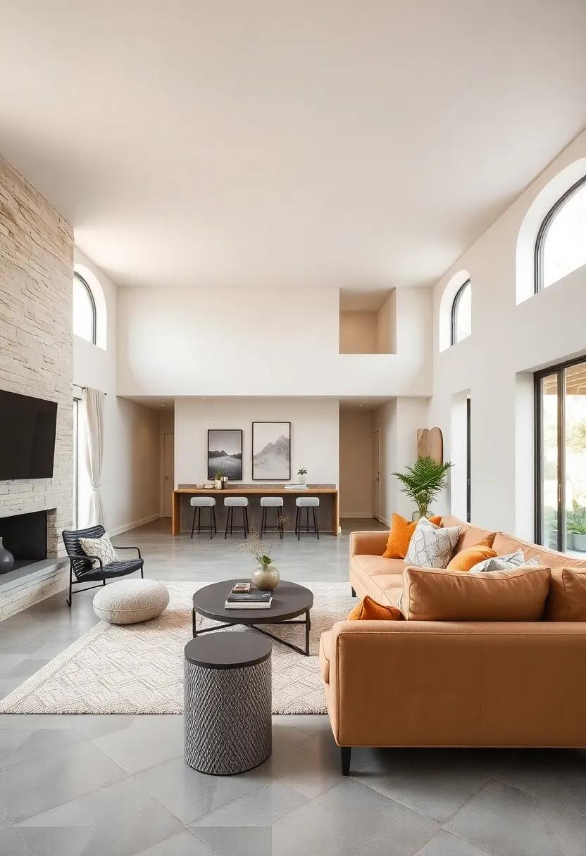 Industrial influence: Use grays and blacks accented with metal‍ finishes for⁢ a contemporary open ‌space that retains warmth and character