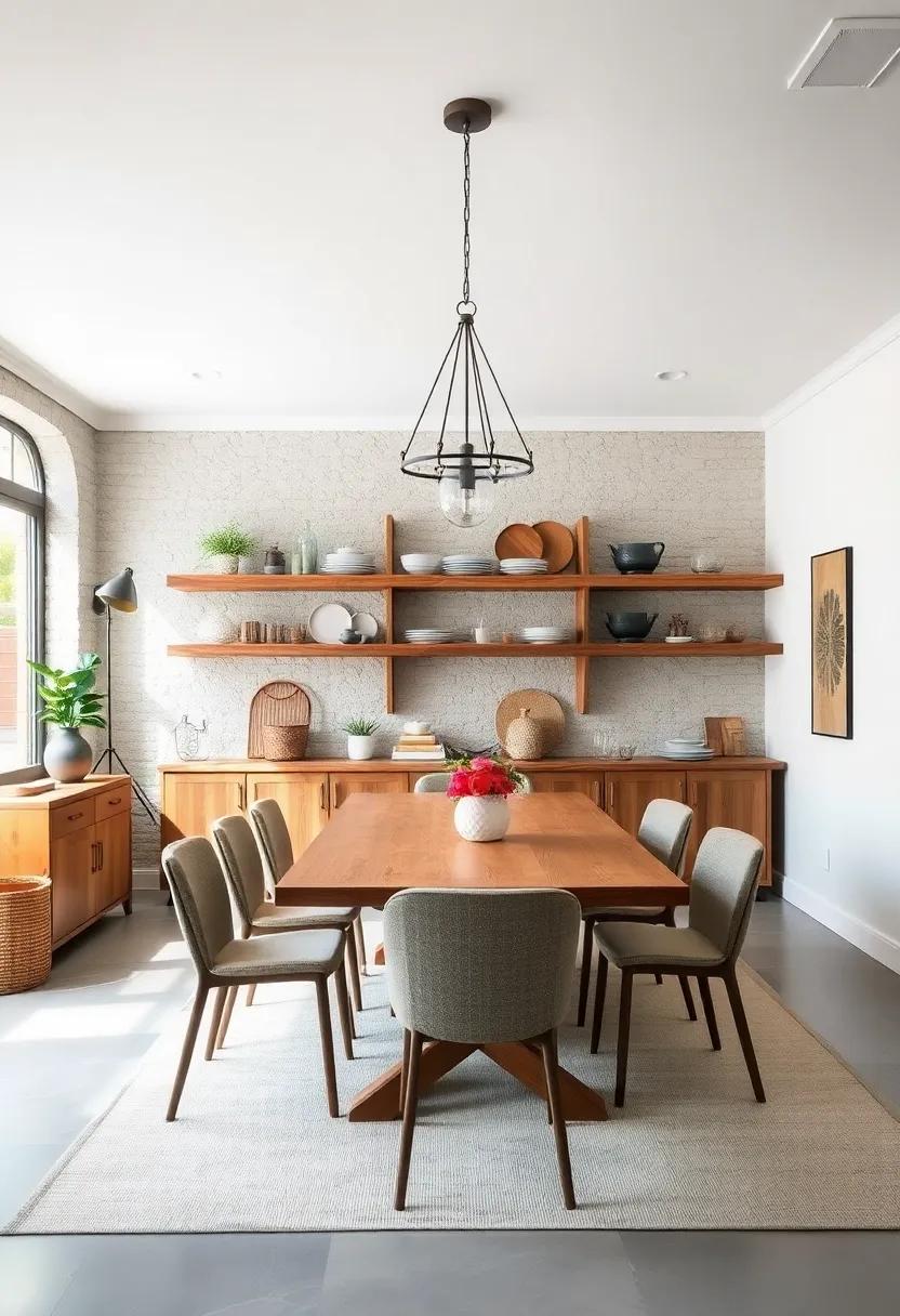 Open Shelving⁣ Displays:⁣ Showcasing Rustic Dishware and Decor