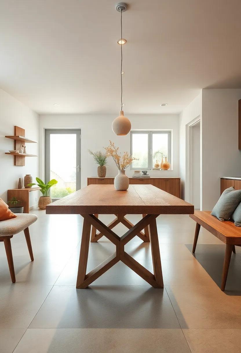 Cross-legged Design: Featuring a⁣ unique cross-leg base, this table captures attention while providing stability and ample legroom for diners