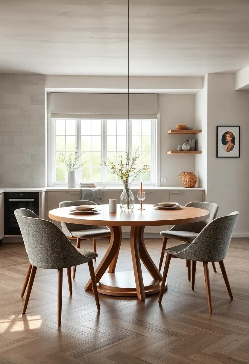 Elegant round Design: Featuring⁣ curved edges and ‌delicate legs, this round table encourages ​conversation and connects guests effortlessly