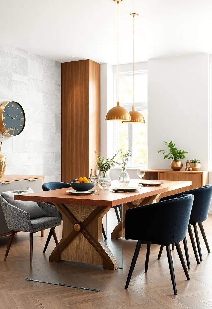 Shiny ⁣Metallic Accents:‍ Incorporating metallic details into the design, this table adds a modern twist and​ reflects light beautifully, enlivening the dining experience