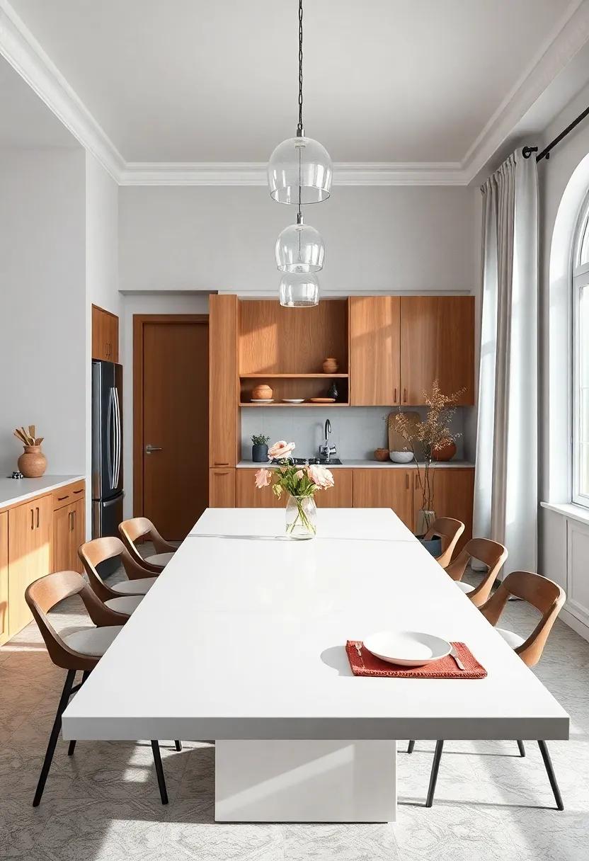 Sleek White Finish: A glossy, ⁣bright white table that reflects light and makes small spaces feel larger, ideal for modern interiors