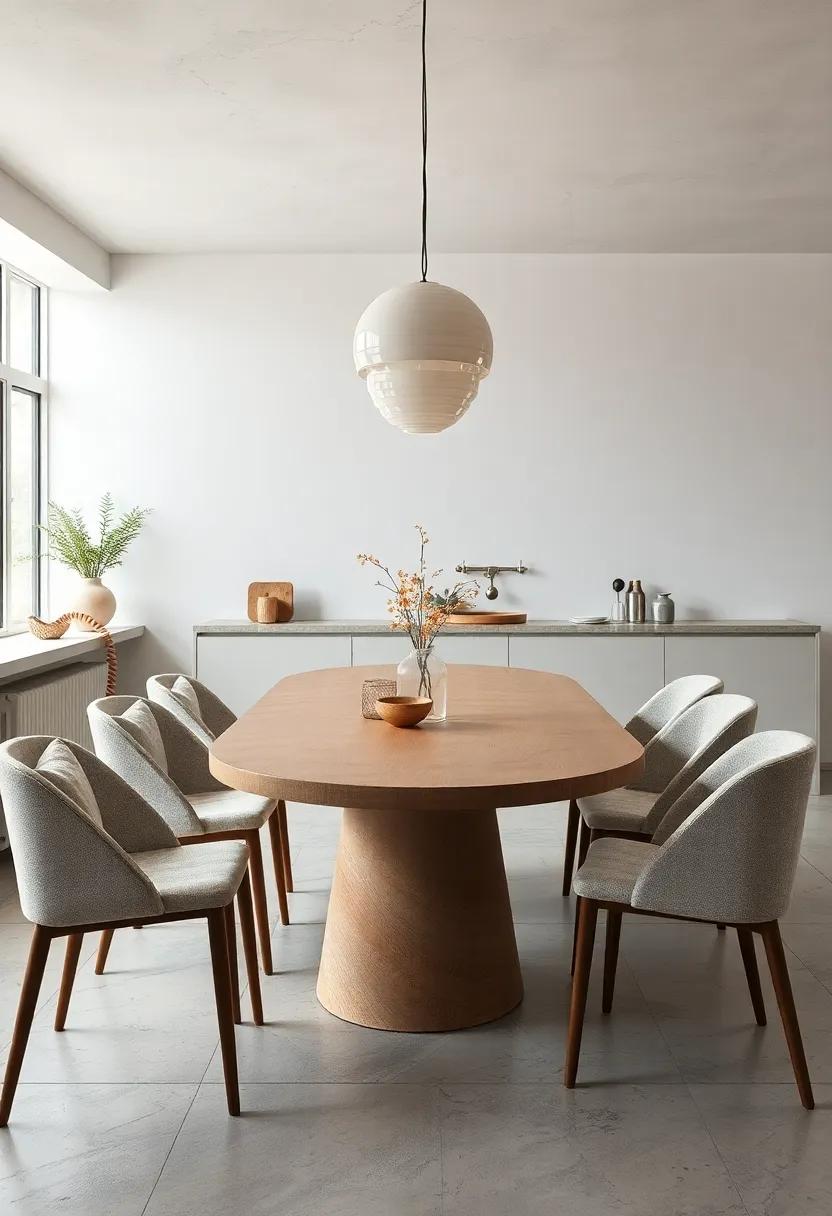Soft Curves: A soft, rounded table design that evokes warmth and approachability, making guests feel immediately at home