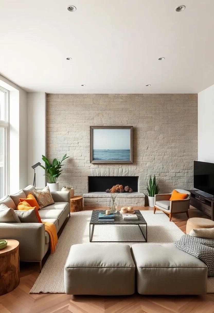 Incorporate‍ raw materials:⁤ Bring in elements⁣ like⁣ reclaimed wood or rustic stone to ground your space and add ‌visual interest