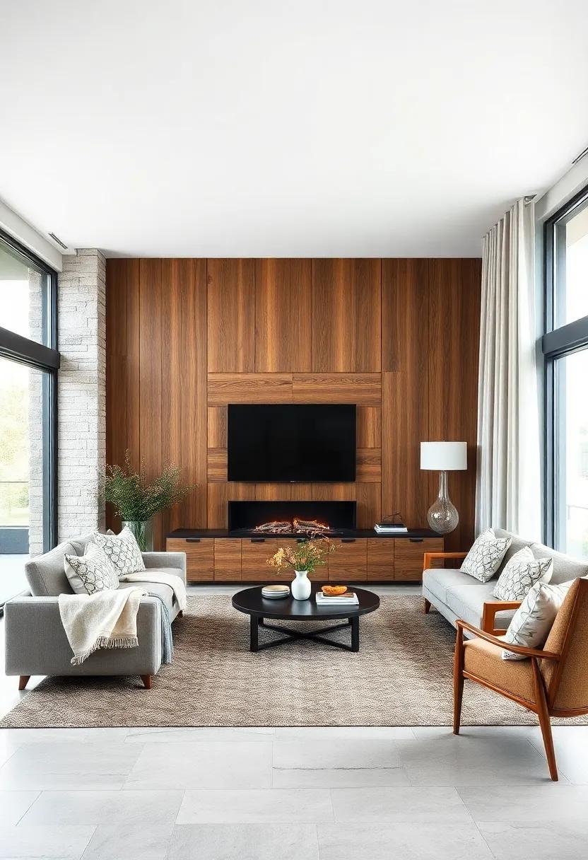 Explore wall ⁤textures:‍ Use wallpaper⁢ or wood‍ paneling with natural grains to create a focal point alongside ​smooth‍ walls