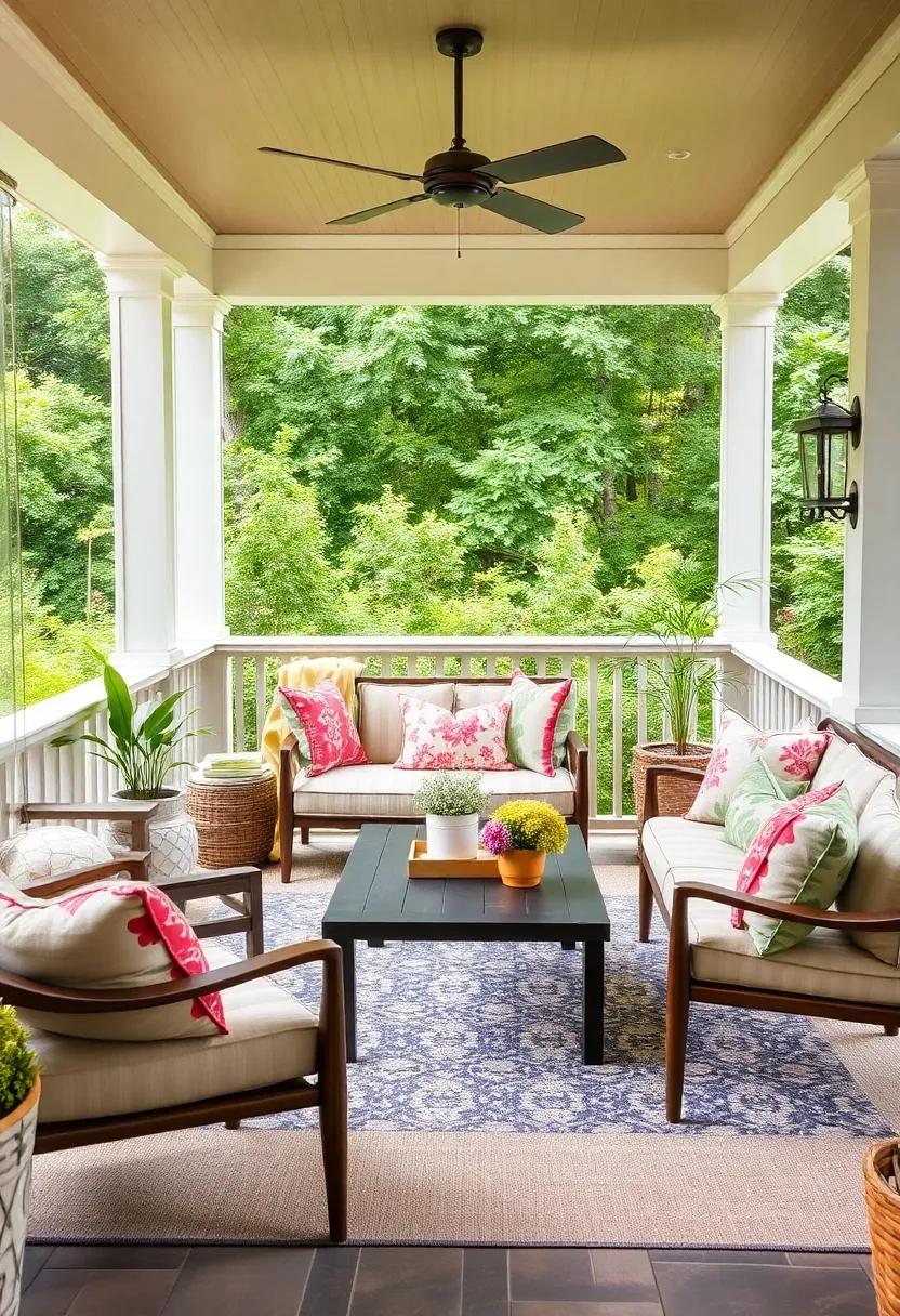 Nature-Inspired Themes: Select pillows adorned with​ botanical prints or‌ nature motifs to seamlessly blend your ‍porch with⁢ the outdoors