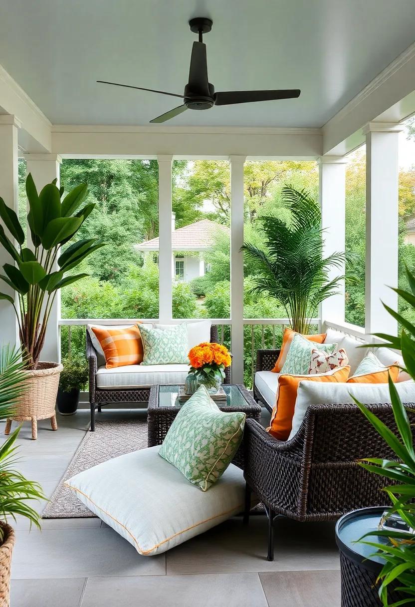 Outdoor Lounge Vibes: Achieve a resort-style ambiance by using oversized, plush throw pillows for‌ a luxurious​ lounging experience