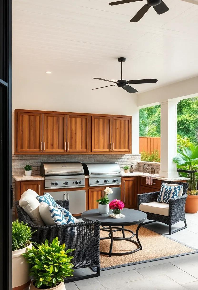 Weathered Beauty: Crafted from distressed wood,the storage cabinets add ‍character and warmth to the porch kitchen‌ while providing⁢ ample space for all your cooking essentials