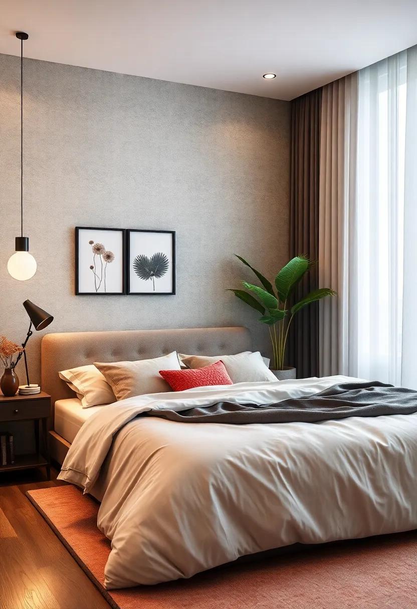 Soft Lighting: Create a ⁢cozy atmosphere with⁢ dimmable lamps and warm light ‍bulbs,allowing‌ you to adjust brightness according to your mood