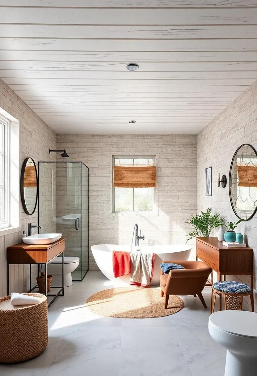Embrace the Charm ‌of Shiplap:⁤ Transform your bathroom ceiling with rustic shiplap boards to introduce ‍a cozy and charming atmosphere ​that's ⁣both modern and timeless