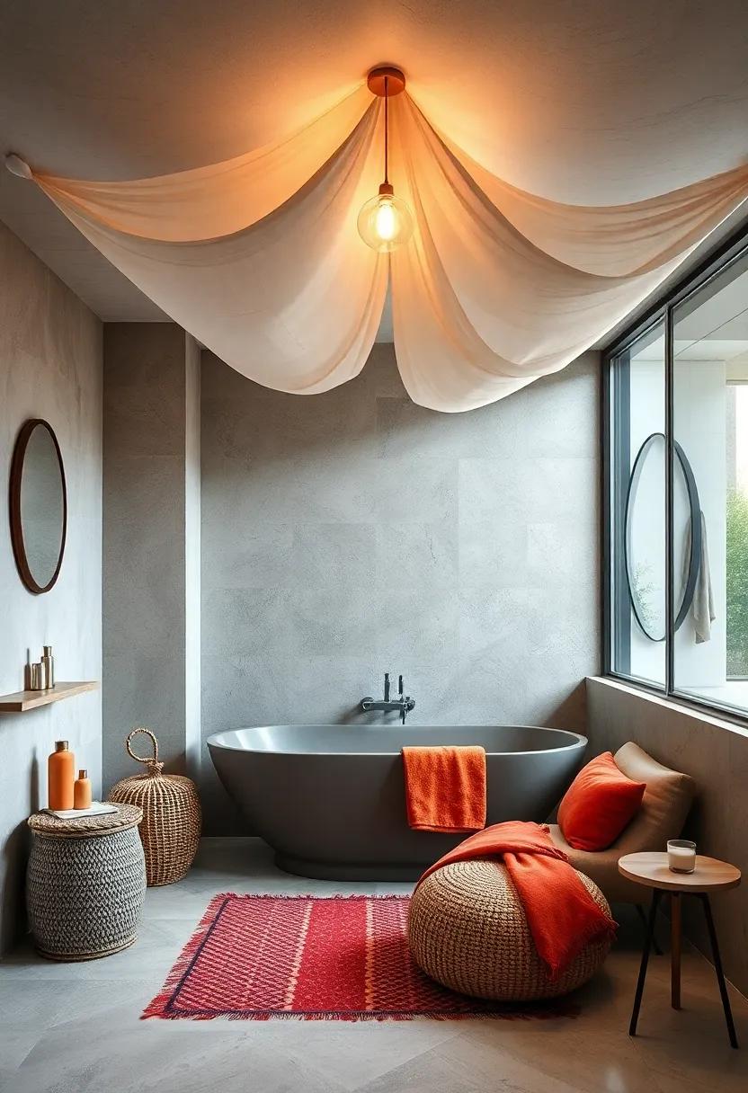 Textile Canopy:​ Hang fabric or​ a light textile‌ canopy from the ceiling to create⁤ a sense ⁣of​ intimacy⁣ and softness, perfect for a‌ spa-like ⁢atmosphere