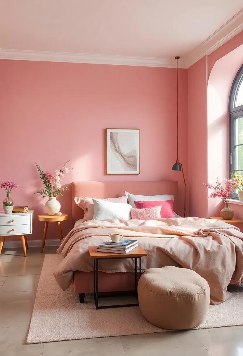 whimsical Blush: The charm of ⁤Soft Pink in Bedroom Spaces