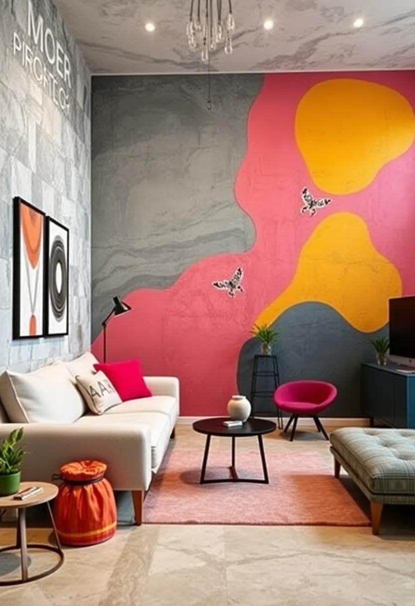 Bold Statements: Feature Walls That ⁢Play with Color and⁢ form to Captivate
