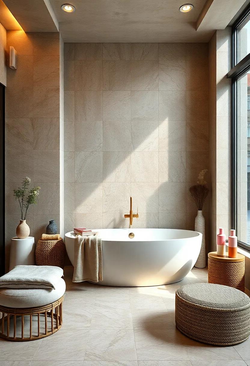 Create ⁢a Spa-like Bath Retreat: Infuse‍ your bathroom with luxury by adding a⁤ soaking tub, soft textiles, and soothing lighting for a serene environment
