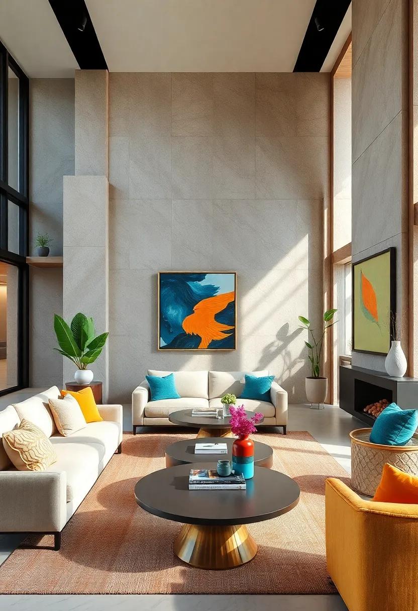 Use Unexpected Color Pops:⁣ Introduce bold colors ‍through accessories,‌ such as cushions,⁣ art, ⁤or decor items, to energize the space