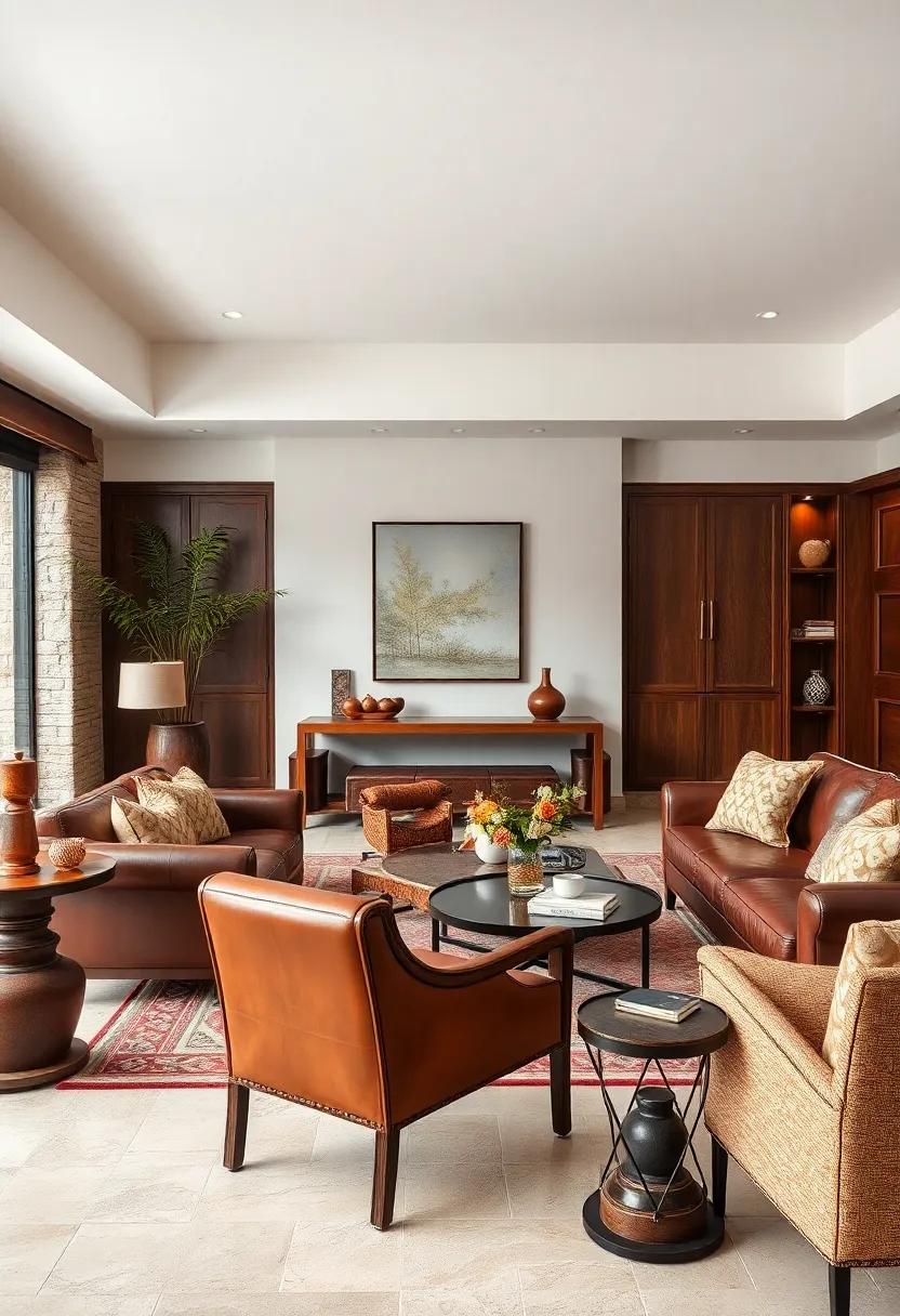 Classic Leather Accents: Opt for leather⁤ chairs or​ sofas that age beautifully, adding character to your⁣ space ⁤over time