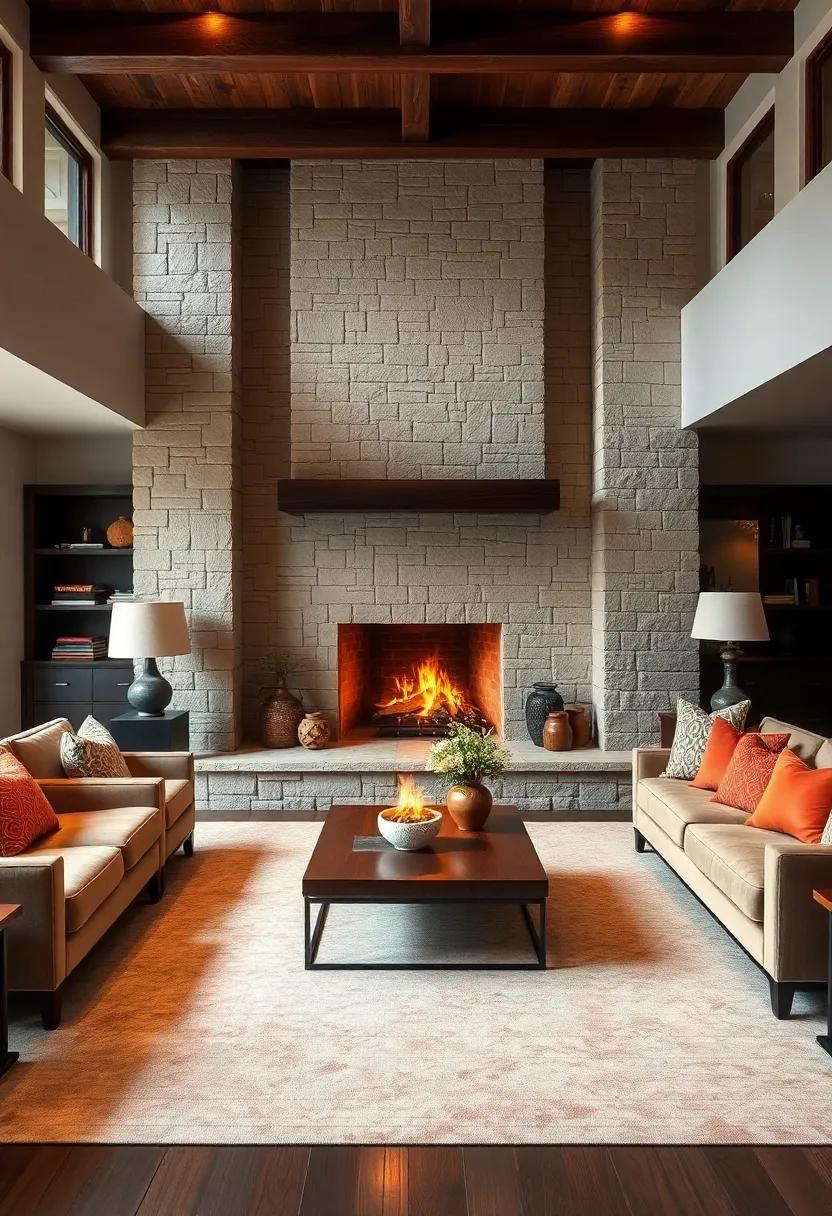 Classic Fireplace: If possible, center your living room around a traditional‍ fireplace, creating a warm gathering place