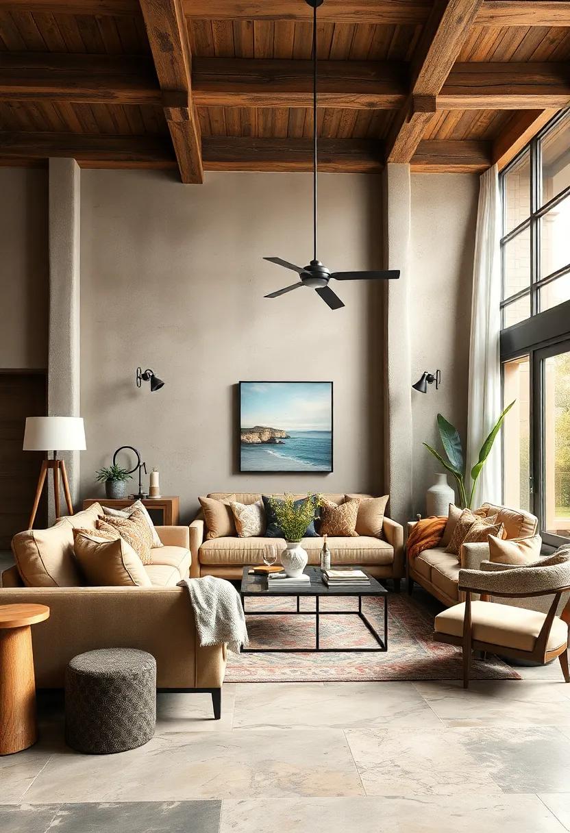 Distressed‌ Finishes: Opt for furniture with a distressed look to add character and a rustic, time-worn charm ⁤to⁢ your ⁢living room