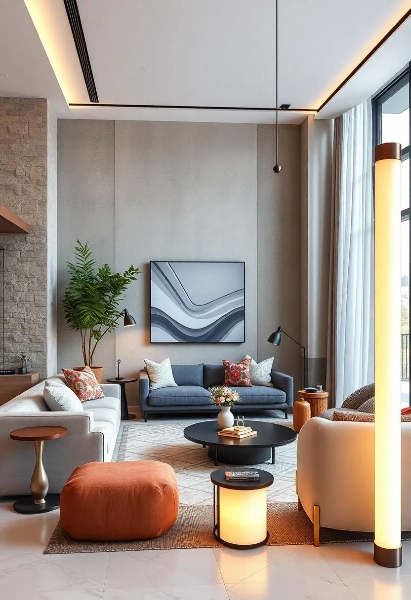 Minimalist Light Columns: ‌embrace a clean aesthetic with tall, slender light columns that blend seamlessly with modern decor