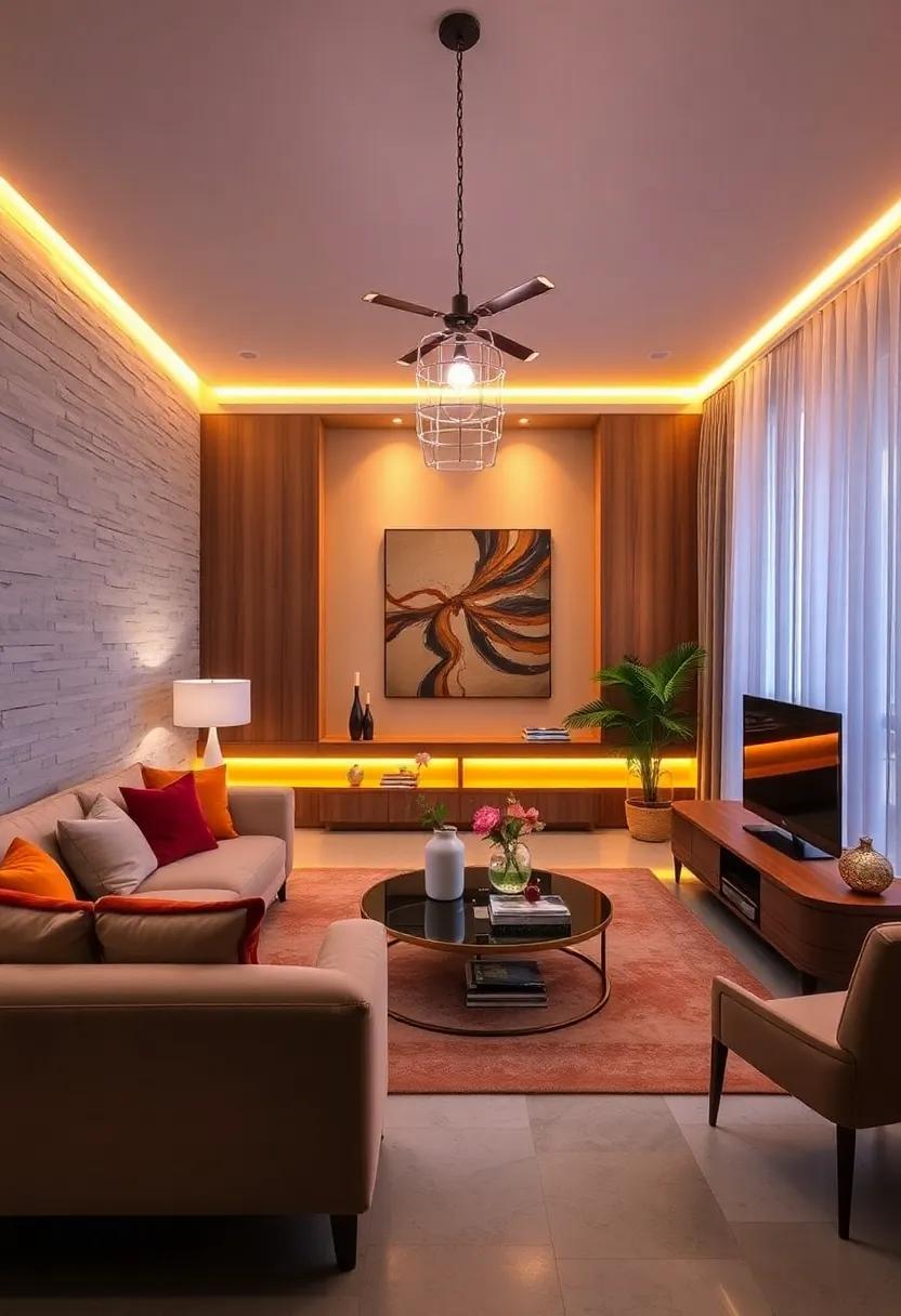 Color-Changing LEDs: Incorporate smart LED ⁣strips that can change color to match your ⁢mood or decor, ‌bringing versatility ​to your⁣ space