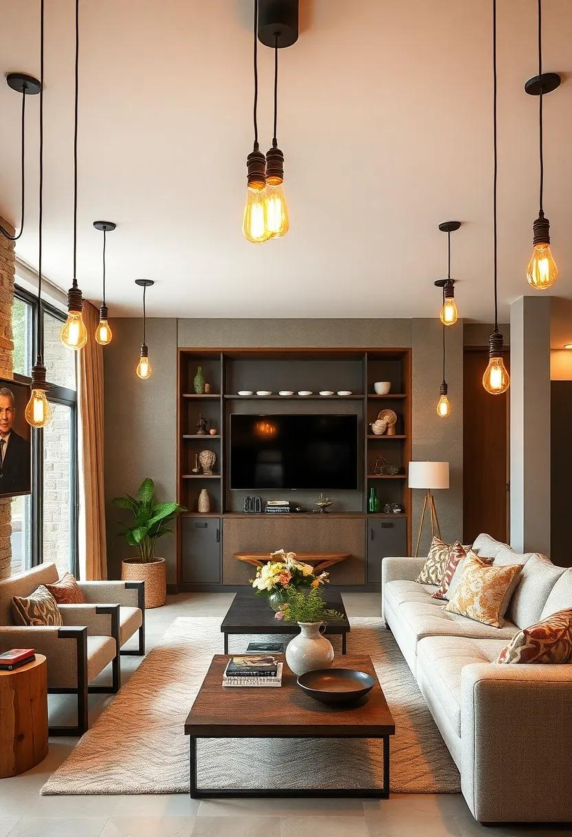 Hanging edison Bulbs: ⁣Create ​an industrial vibe​ by hanging ‌exposed Edison bulbs at varying⁣ heights for an ​edgy twist on⁢ traditional lighting
