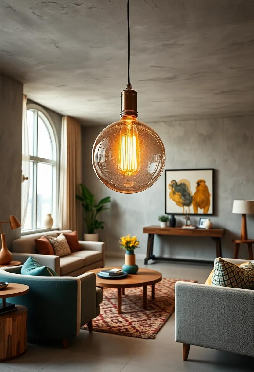 Vintage Edison Bulb Pendant: Infuse​ your space with a touch of⁣ nostalgia ⁣as warm,⁤ glowing‌ filaments dance within a sleek glass orb