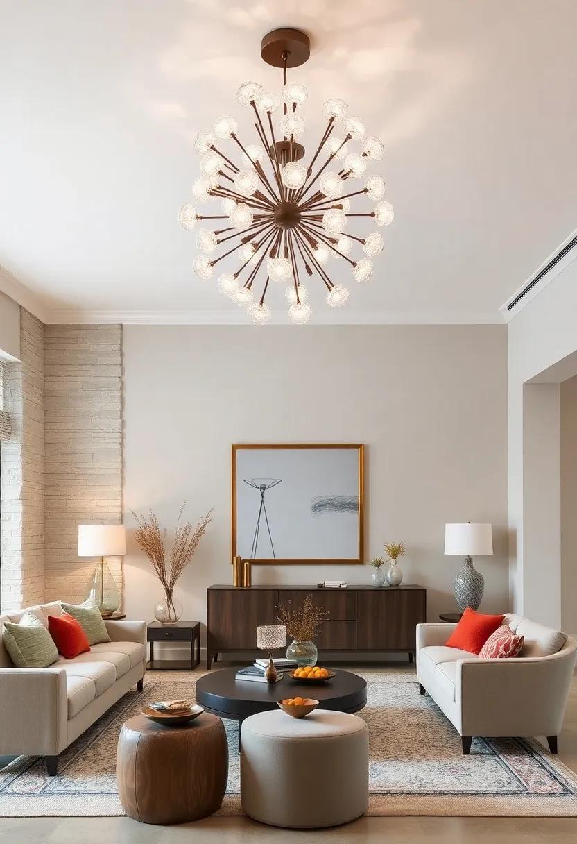 Art Deco Orb Chandelier:‍ Go glam with an art Deco-inspired⁢ fixture featuring crystal accents and symmetrical shapes that radiate ​elegance