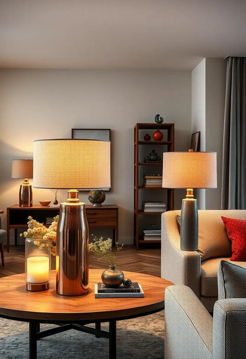 Copper and​ Concrete⁤ Table‍ Lamps: ⁣Striking a balance​ between industrial and trendy,⁣ these lamps feature⁢ a​ combination of materials that tells a story⁤ of modern craftsmanship