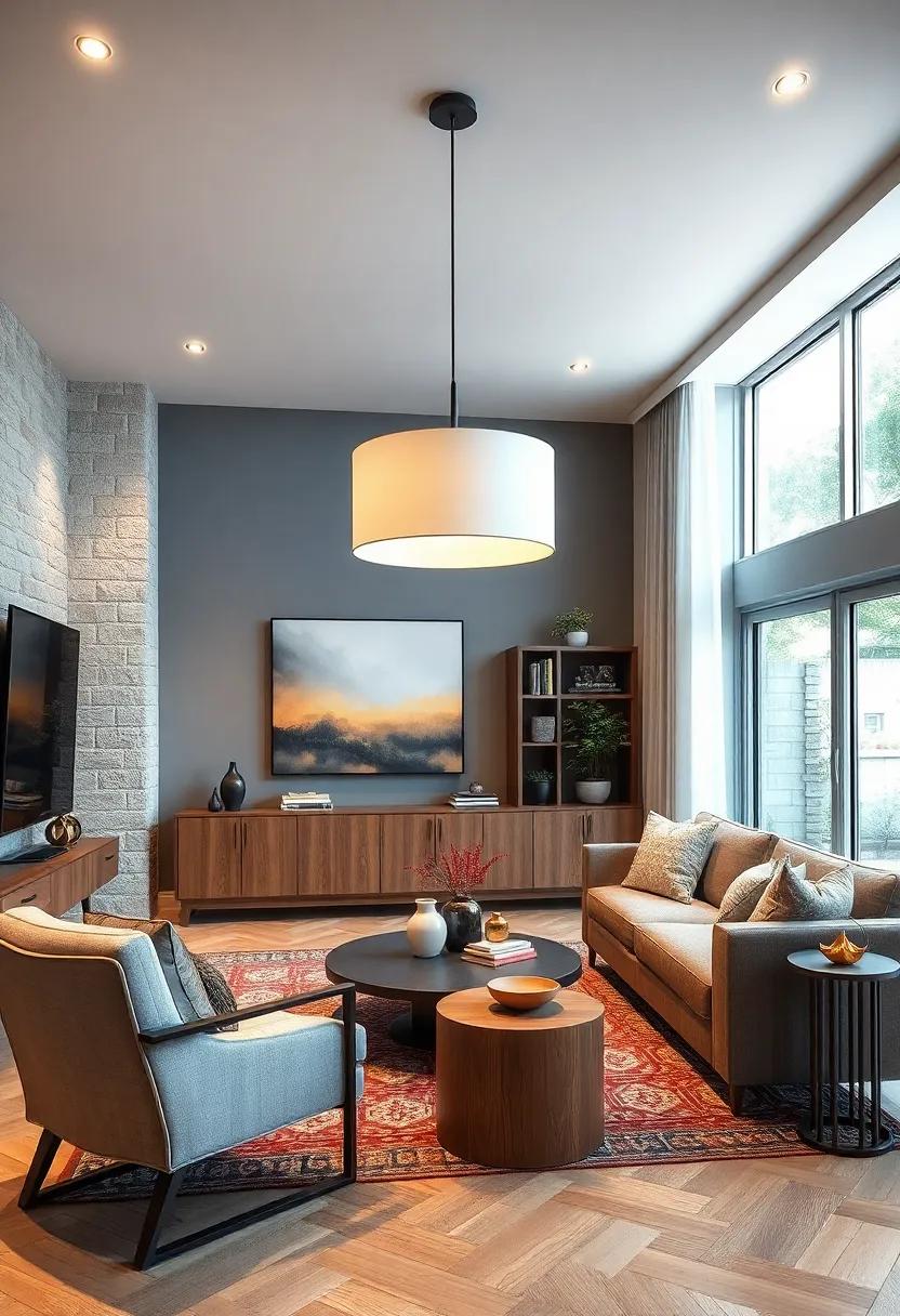 Contemporary Drum Shade Pendant: Keep⁣ things ‌sleek ​and simple with a​ drum shade that ⁣adds ⁤a pop of modern design without overwhelming⁣ your space