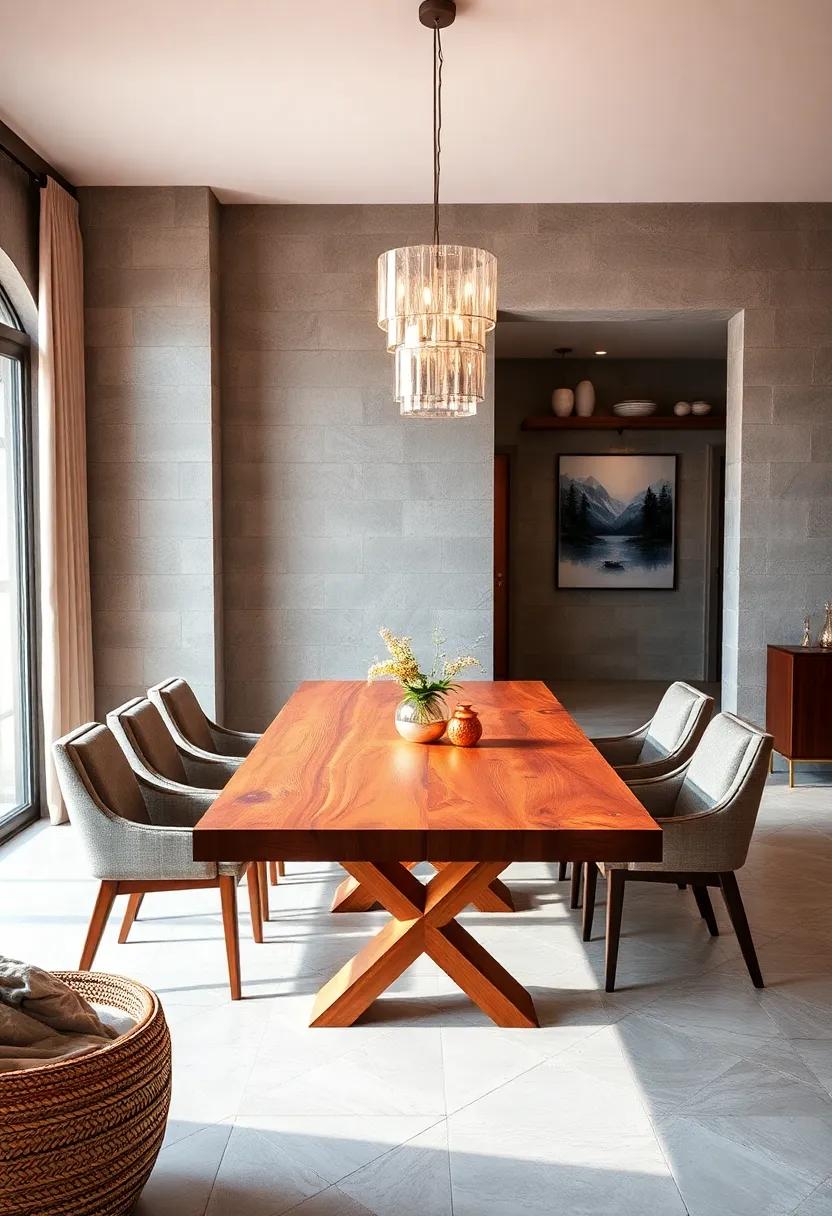 Bold Color Staining: A dining table that ​experiments with vibrant stains or painted finishes, allowing you to express your unique personality and style